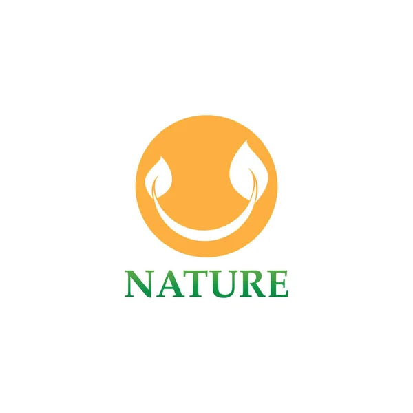 Χαμόγελο Φύλλα Οικολογία Φύση Διάνυσμα Στοιχείο — Διανυσματικό Αρχείο