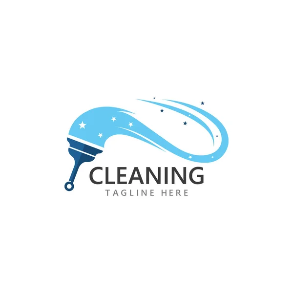 Temizleme Logosu Sembol Ilülasyon Vektörü Şablonu — Stok Vektör