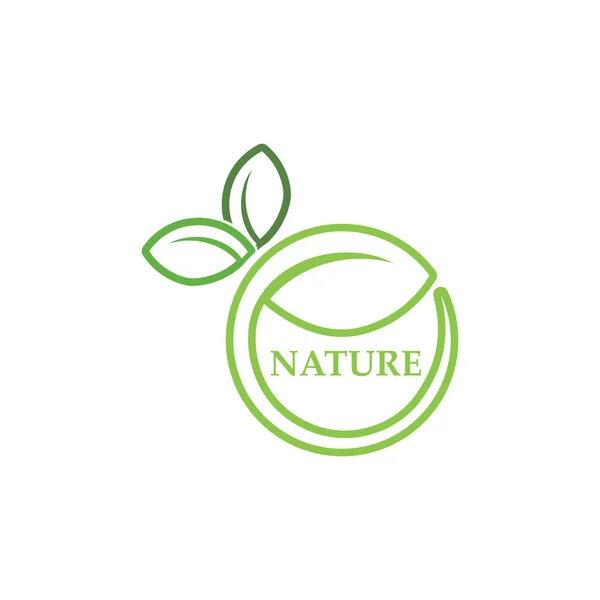 Logos Vert Feuille Arbre Écologie Élément Nature Vecteur — Image vectorielle