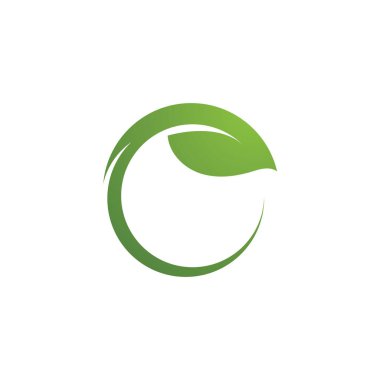 Yeşil ağaç yaprağı ekoloji doğa elementi vektörü logoları