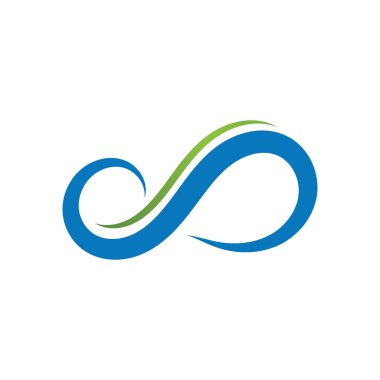 Sonsuz gökkuşağı vektör simgesi logo şablonu tasarımı