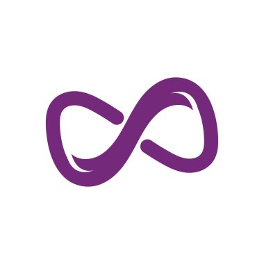 Sonsuz gökkuşağı vektör simgesi logo şablonu tasarımı