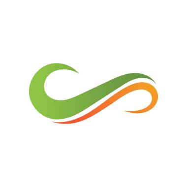 Sonsuz gökkuşağı vektör simgesi logo şablonu tasarımı