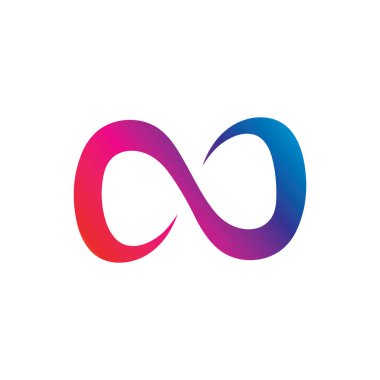 Sonsuz gökkuşağı vektör simgesi logo şablonu tasarımı