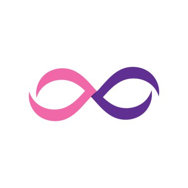 Sonsuz gökkuşağı vektör simgesi logo şablonu tasarımı