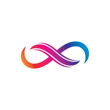 Sonsuz gökkuşağı vektör simgesi logo şablonu tasarımı