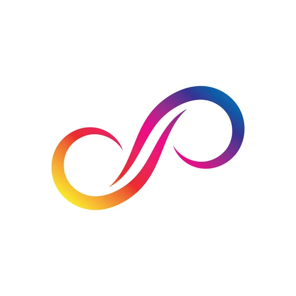 Infinity Rainbow Vector Icon Illustration Logo Template Design — Stock Vector