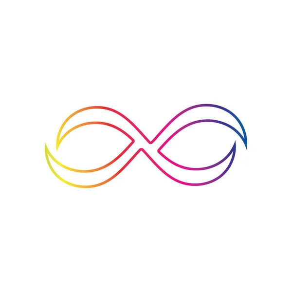 Infinito Arco Iris Vector Icono Ilustración Logo Plantilla Diseño — Vector de stock