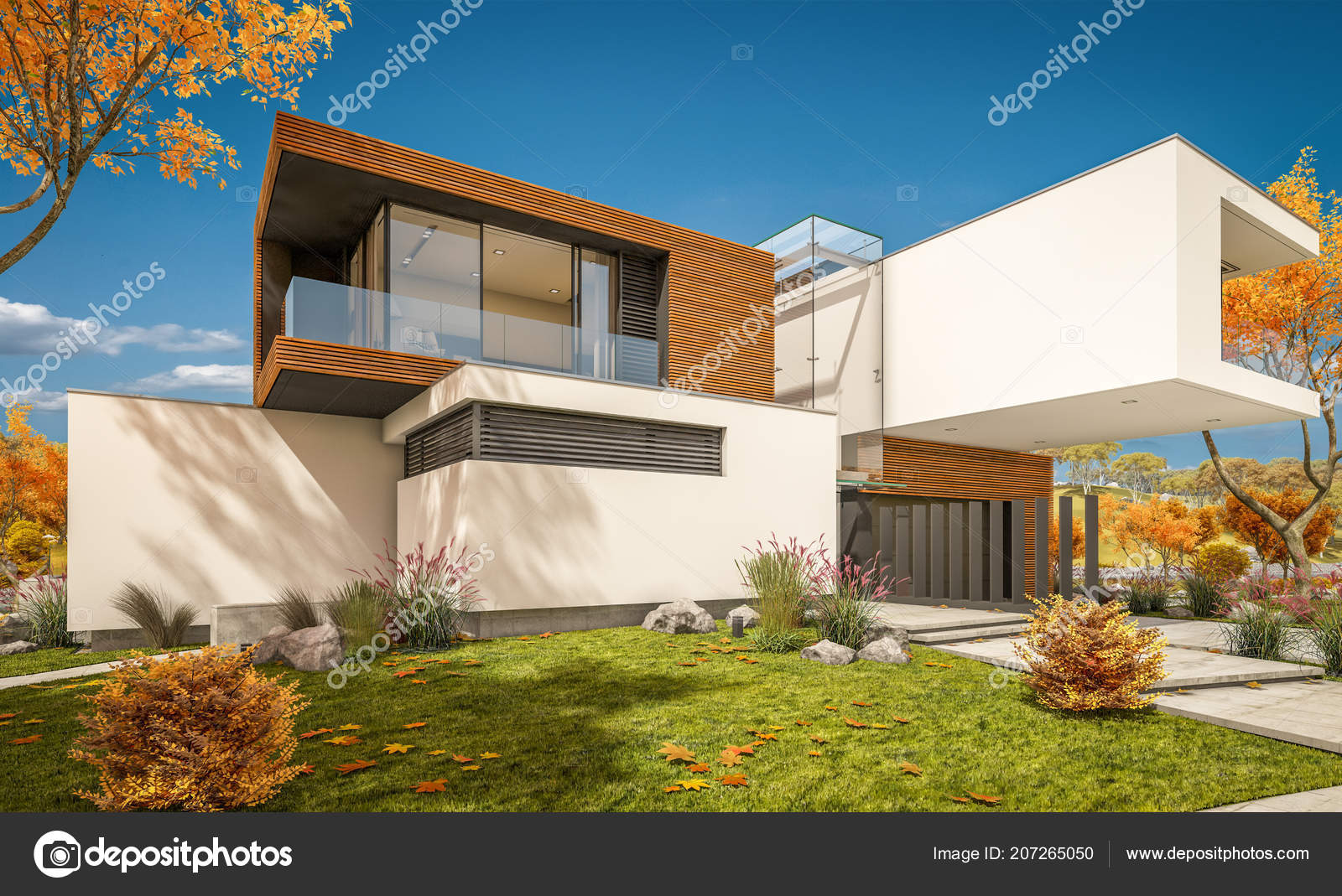 Rendering Modern Cozy House River Garage Sale Rent Beautiful