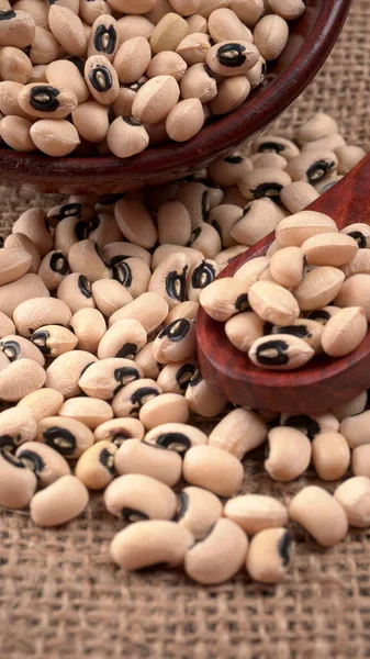 Uncooked Black Eyed Peas Health Food Concept — Stock Photo, Image