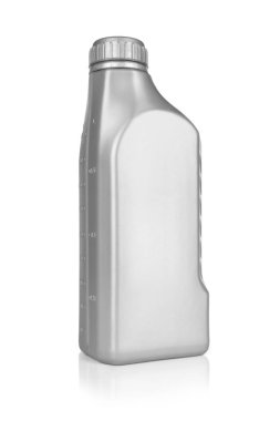 Beyaz arka plan üzerinde izole makine yağı için plastik kapak