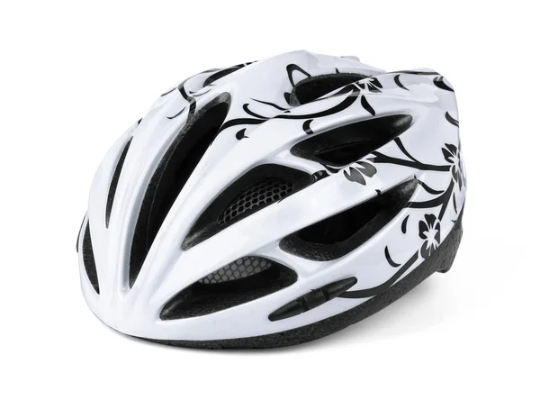 Casco de bicicleta sobre fondo blanco — Foto de Stock