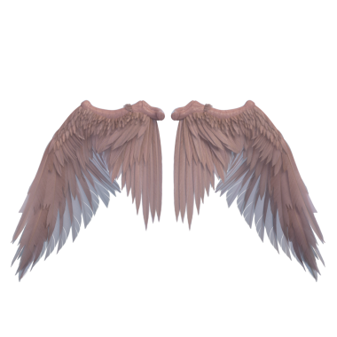 3 boyutlu çizim, illüstrasyon, kanatlar soluk pembe tüyler