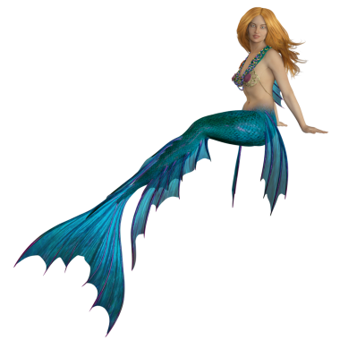 3 boyutlu çizim, illüstrasyon, deniz kızı dişi. 