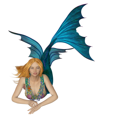 3 boyutlu çizim, illüstrasyon, deniz kızı dişi. 