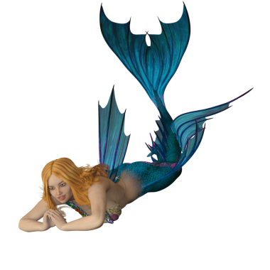 3 boyutlu çizim, illüstrasyon, deniz kızı dişi. 