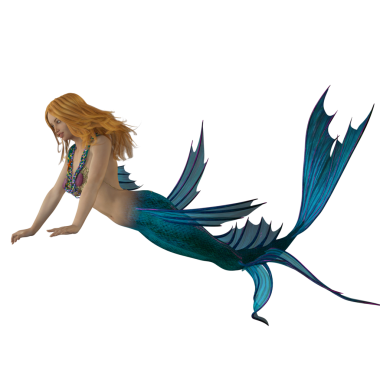 3 boyutlu çizim, illüstrasyon, deniz kızı dişi. 