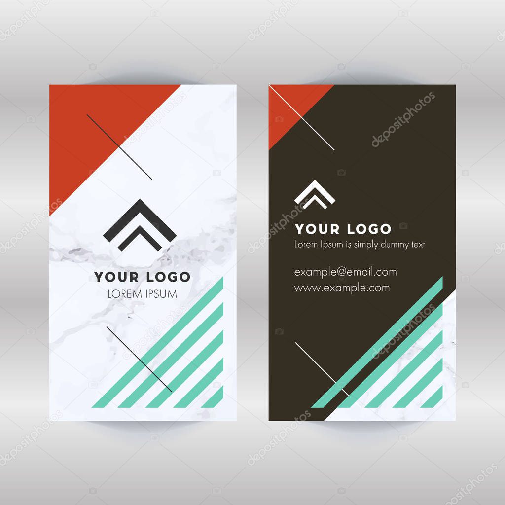 Modern business card template. Flat design vector abstract creative - Vector