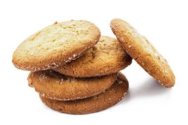 ev yapımı kurabiye kurabiye izole, beyaz arka plan üzerinde tex için yer