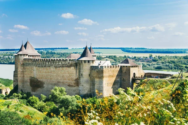 Medieval Fortress Khotyn Town West Ukraine Castle Seventh Wonder Ukraine — Stock Photo, Image