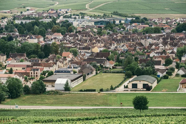 Bourgogne Nord Chablis Vue Sur Ville Chablis Région Viticole Centre — Photo