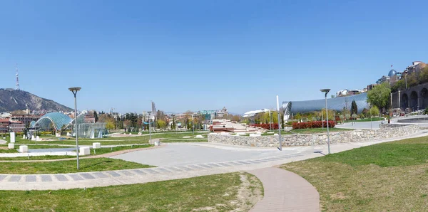 Modern Park Tbiliszi Nyári Táj Április 2015 — Stock Fotó
