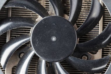 ekipman kripto para birimi için. ekran kartı yakın çekim soğutma sistemi.