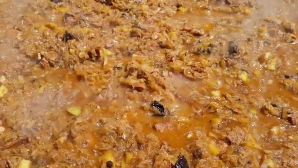 Bigos nourriture gros plan — Video