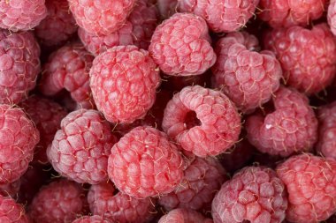 arka plan, yakın çekim, iyi görünür doku çilek, tex için yer olarak ham taze ahududu