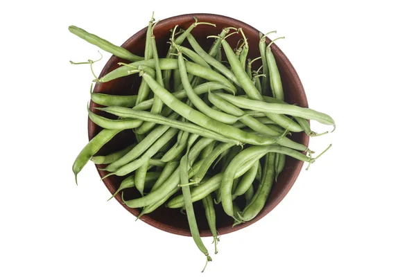 Green Beans Isolated White Background Place Tex — Stock Photo, Image