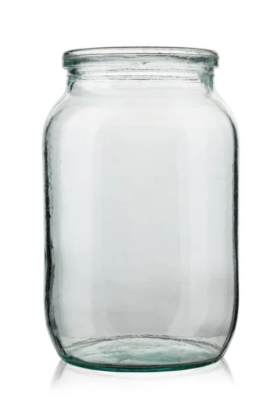 ジャムの空瓶 白い背景がある上に分離 — ストック写真