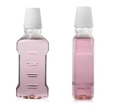 Beyaz arka plan üzerinde izole renkli gargara. kırpma pat