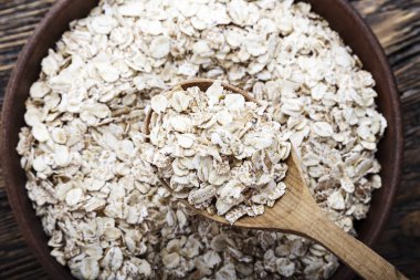 Yulaf ezmesi, geleneksel İngiliz kahvaltısı. bir tabak içinde yulaf ezmesi. tex için yer