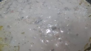 demlenmiş çorba yakın çekim