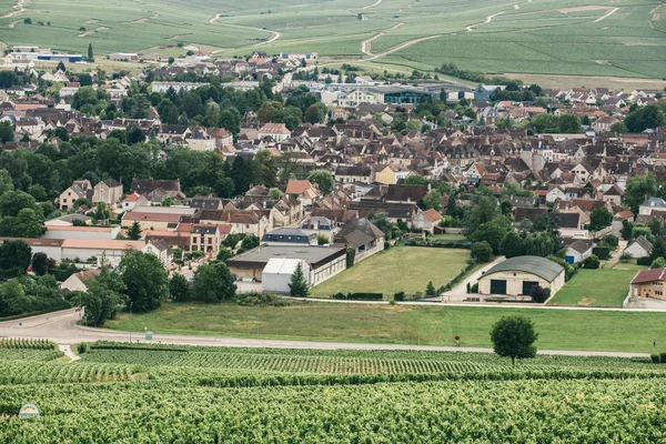 Μικρή Πόλη Του Chablis Άποψη Της Πόλης Του Chablis Περιοχή — Φωτογραφία Αρχείου