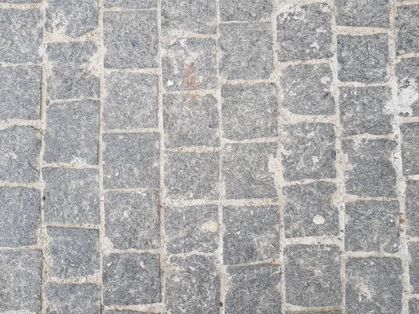 Steinpflasterstein Hintergrund Steine Werden Gerader Reihe Verlegt — Stockfoto