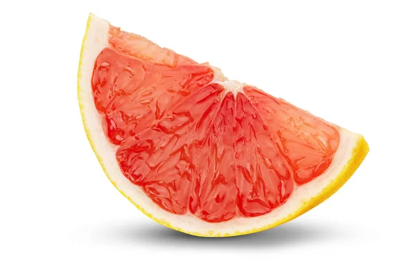 Knip Grapefruit Geïsoleerd Een Witte Achtergrond Knippen Pat — Stockfoto