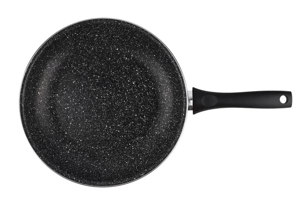 New Empty Frying Pan White Background Isolated Place Tex — Stock Photo, Image