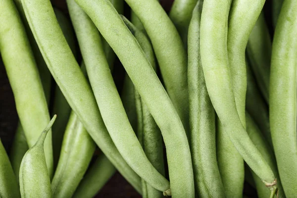 绿色新鲜芦笋豆特写 空间为 Tex — 图库照片