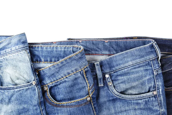 Parte Superior Montón Diferentes Jeans Con Cremallera Bolsillos Accesorio Ropa —  Fotos de Stock