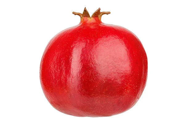 Moget Hel Granatäpple Isolerad Vit Bakgrund Klippning Pat — Stockfoto