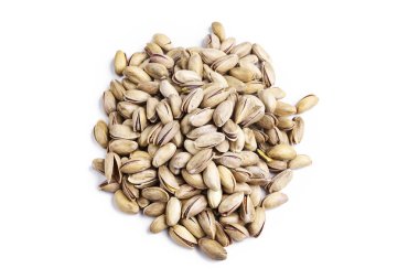 Antep fıstığı izole üzerinde beyaz arka plan dağınık. tex için alan