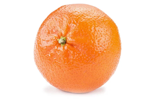 Geheel Rijp Tangerine Close Geïsoleerd Een Witte Pagina — Stockfoto