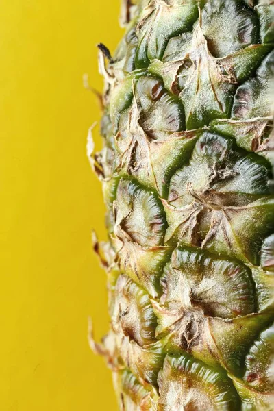 Piña Cáscara Primer Plano Sobre Fondo Brillante Espacio Frutas Tropicales — Foto de Stock