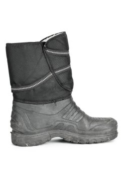 Bir beyaz bir arka plan üstünde erkekler lastik çizme izole. izole