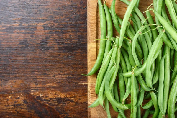 Bonen Van Asperges Een Snijplank Keukentafel Ruimte Voor Tex — Stockfoto