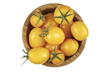 Beyaz arka plan üzerinde izole sarı domates. dosyada, kırpma pat