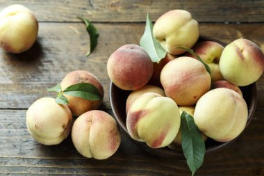 şeftali yaprak üstten görünüm