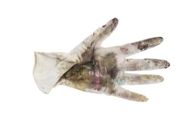 Kauçuk eldiven lekeli