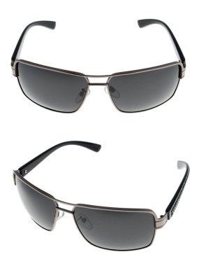 beyaz zemin üzerinde erkek güneş gözlüğü